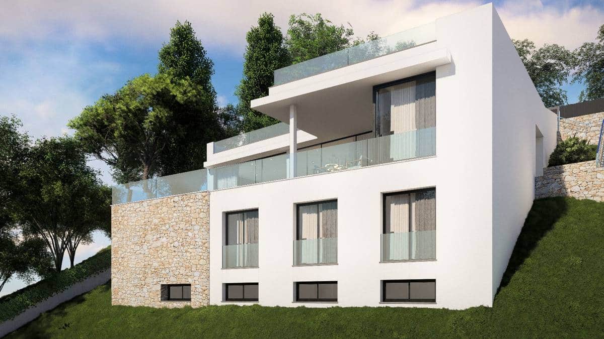 Fantastic villa under construction in the residential area of Costa d’en Blanes