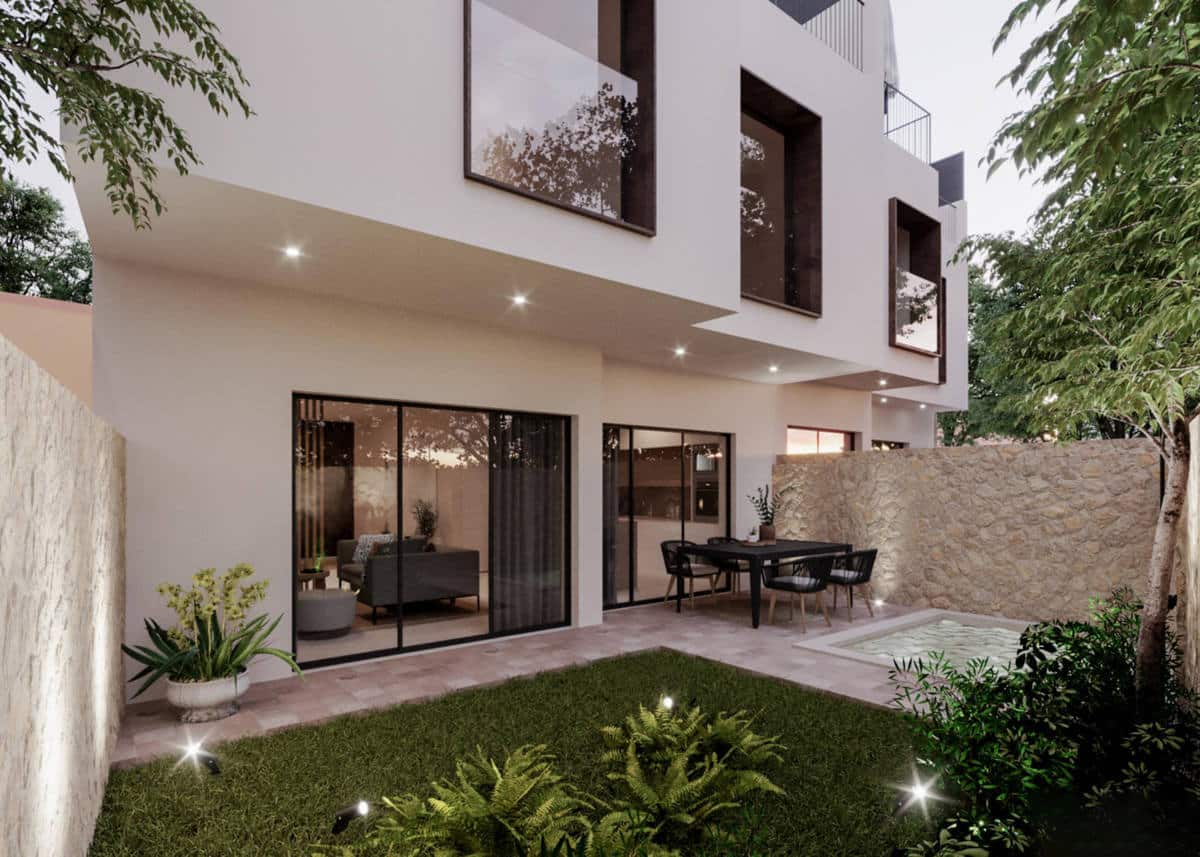 Encantadora casa adosada de nueva construcción con piscina privada y jardín a pocos minutos de Palma