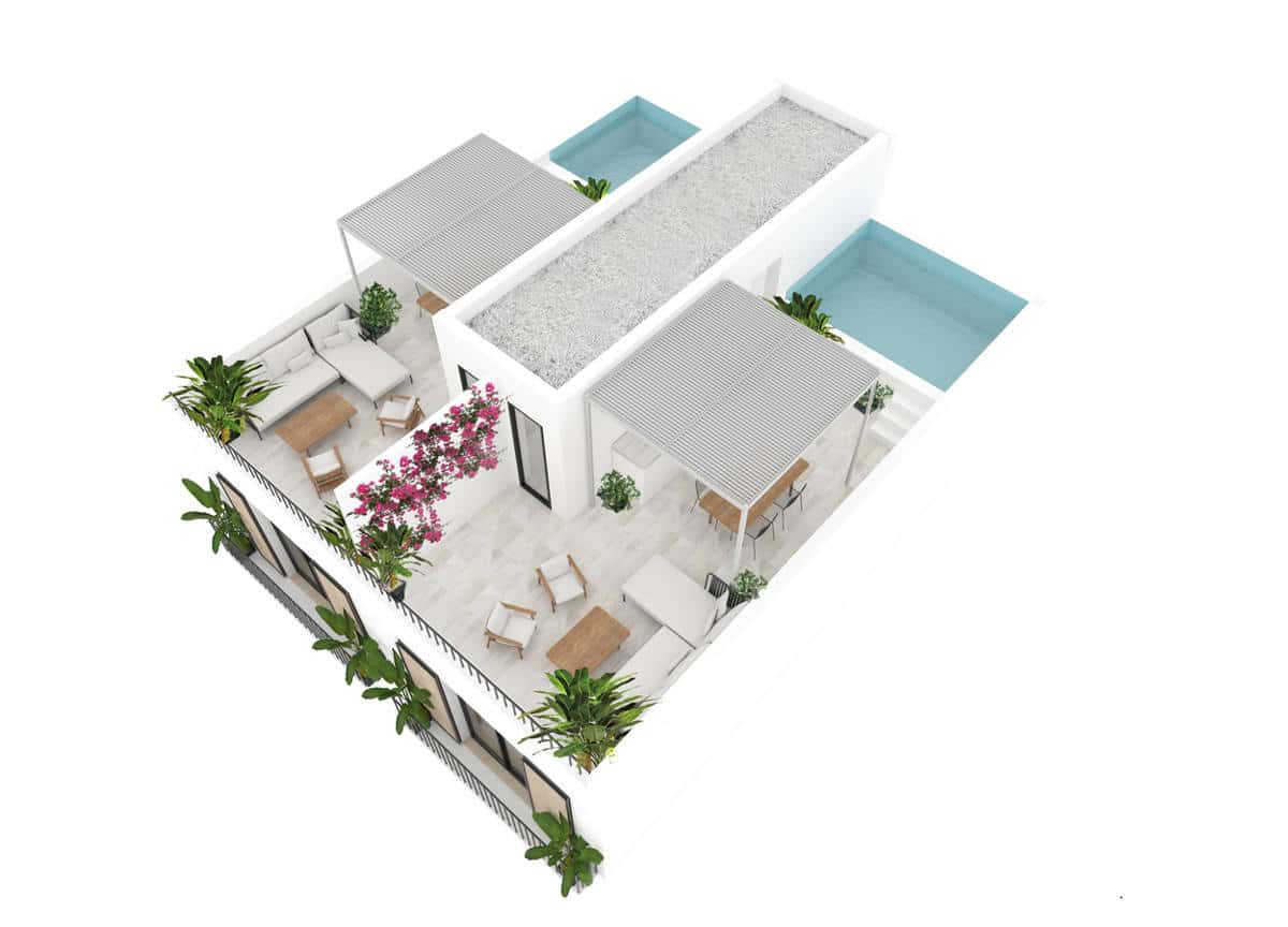 AMAZING PROJECT OF 3 HOUSES WITH SWIMMING POOLS IN SON ESPANYOLET
