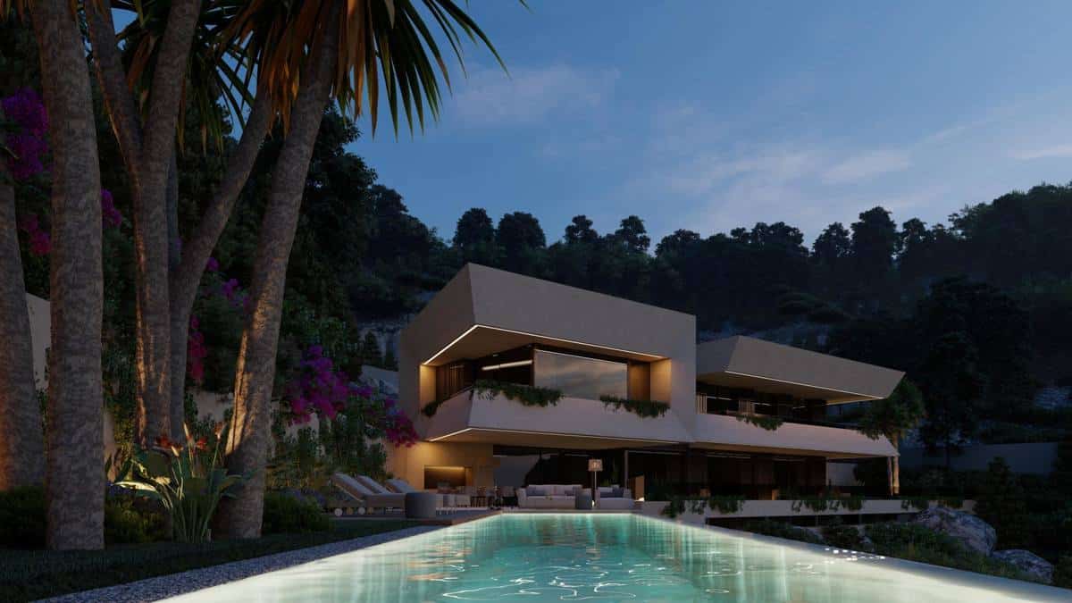 Wunderschönes Grundstück mit Projekt für eine Luxusvilla mit Blick auf das Tramuntana-Gebirge in Son Vida