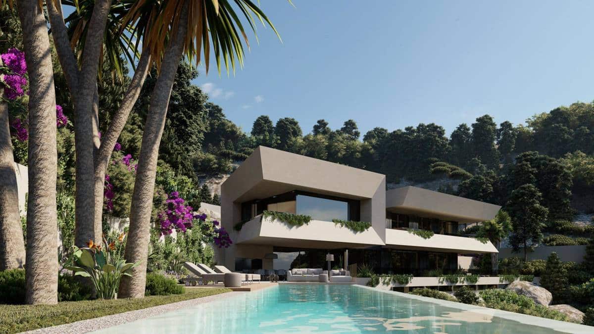 Wunderschönes Grundstück mit Projekt für eine Luxusvilla mit Blick auf das Tramuntana-Gebirge in Son Vida