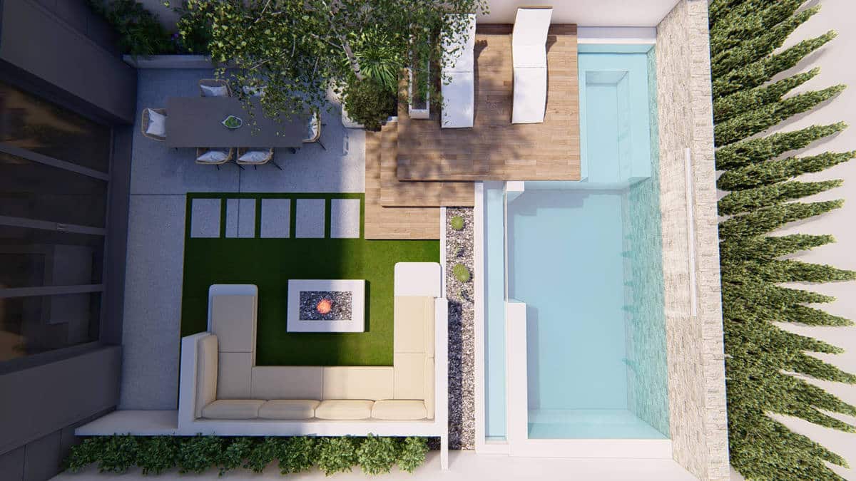 Projekt für Stadthaus in Santa Catalina mit privatem Pool