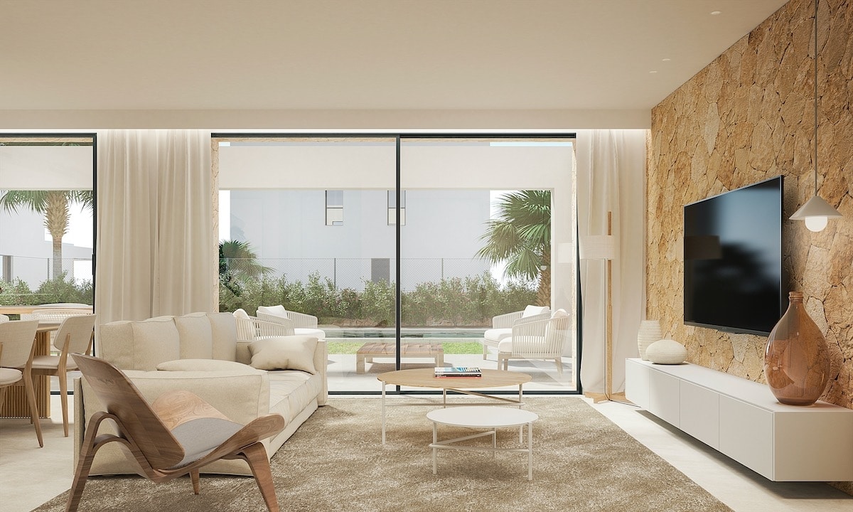 Modern new build family villa with 3 bedrooms and pool Sa Rapita south of Mallorca