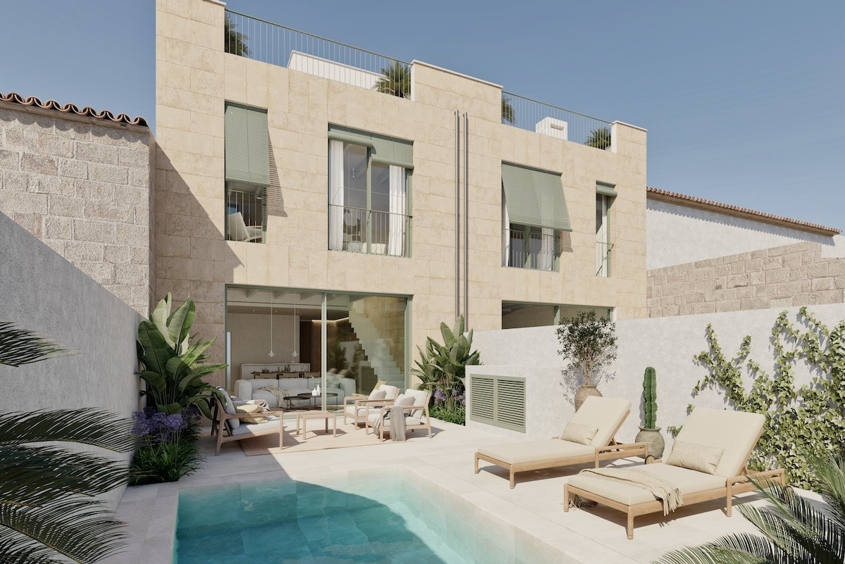 Beautiful 2 new build Townhouses in Ariany 3 bedroom with pool & garden