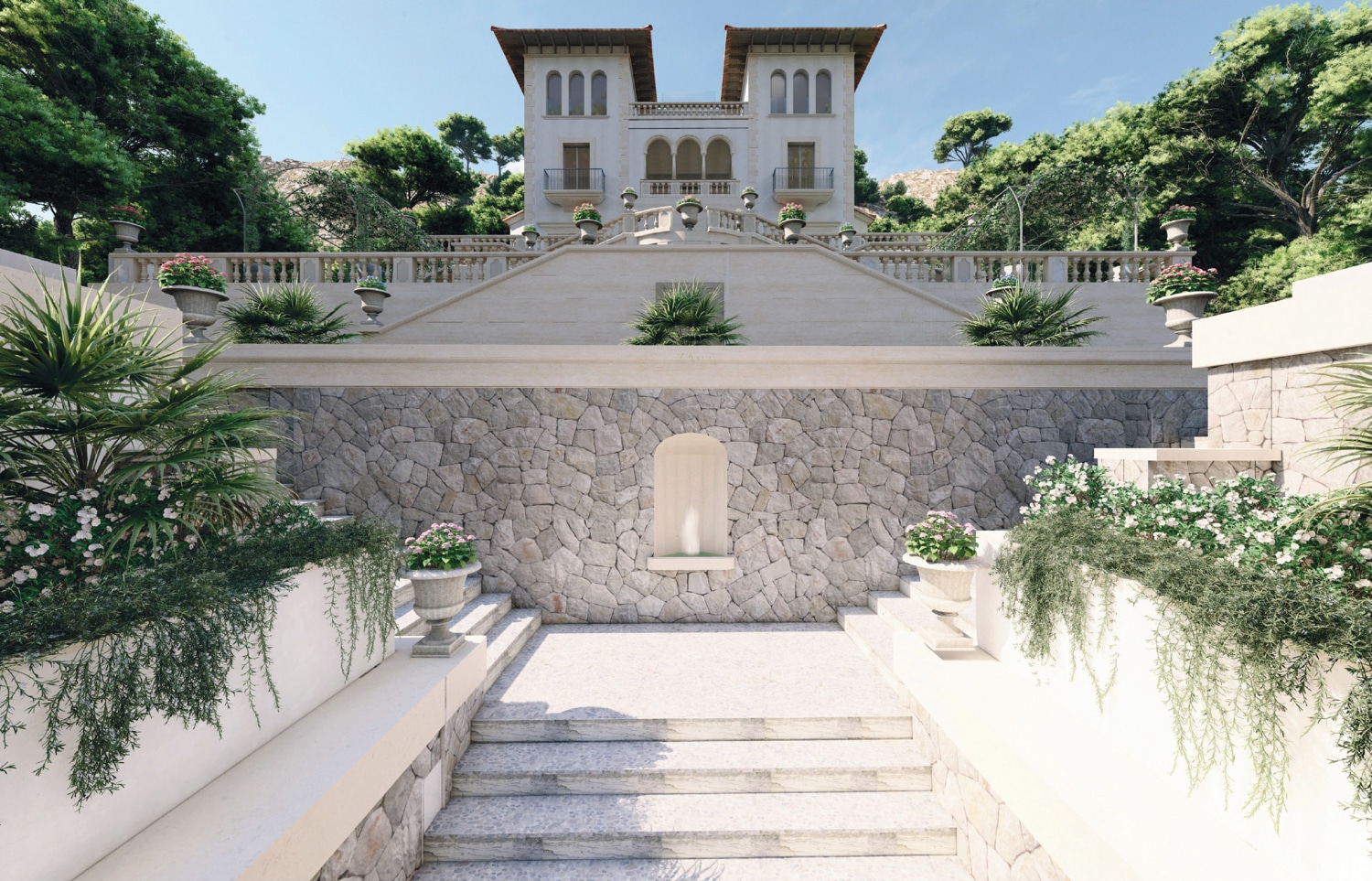 First LINE VILLA for renovation with POOL and amazing SEA VIEWS in Port Andratx