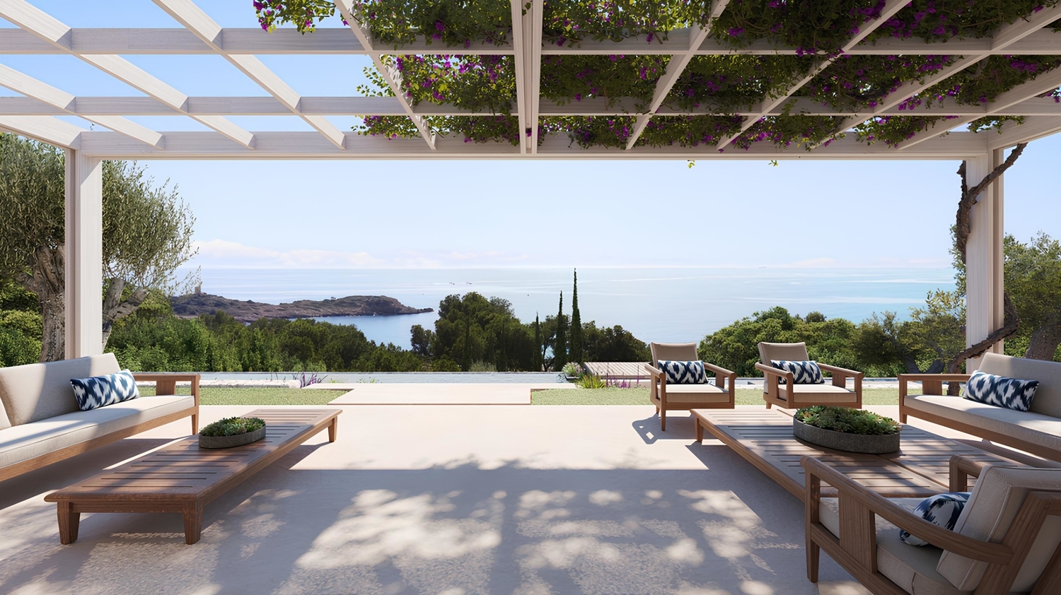 Unique luxury villa with sea views near the beach in Bendinat