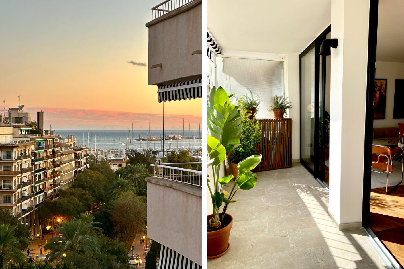 Moderne Wohnung am Paseo Mallorca mit Terrasse mit Meerblick