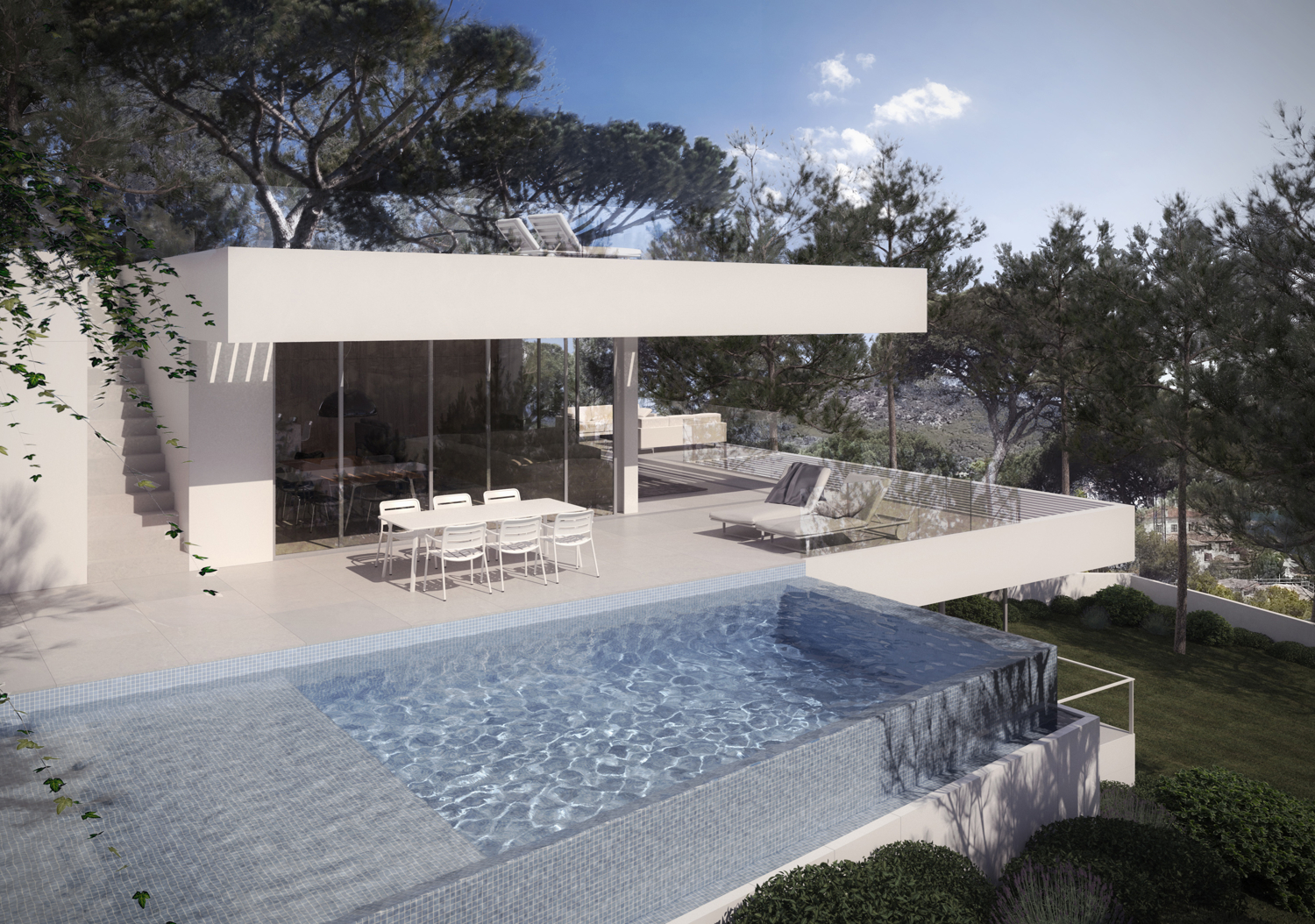 Perfect PLOT with LICENSE to build a designer VILLA with partial seaviews in Camp de Mar