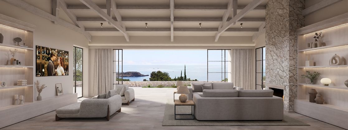 Luxury villa with sea views near the beach in Bendinat