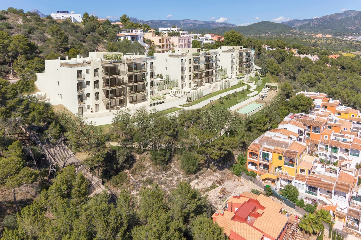 Ático de nueva construcción con 4 dormitorios, azotea privada y piscina en Santa Ponça