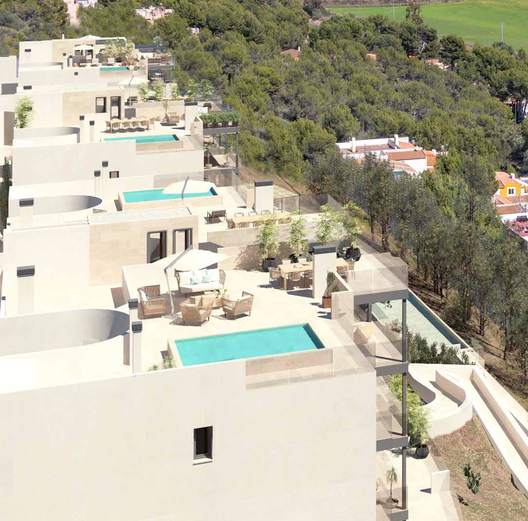 Ático con terraza y piscina privada en Sta Ponça