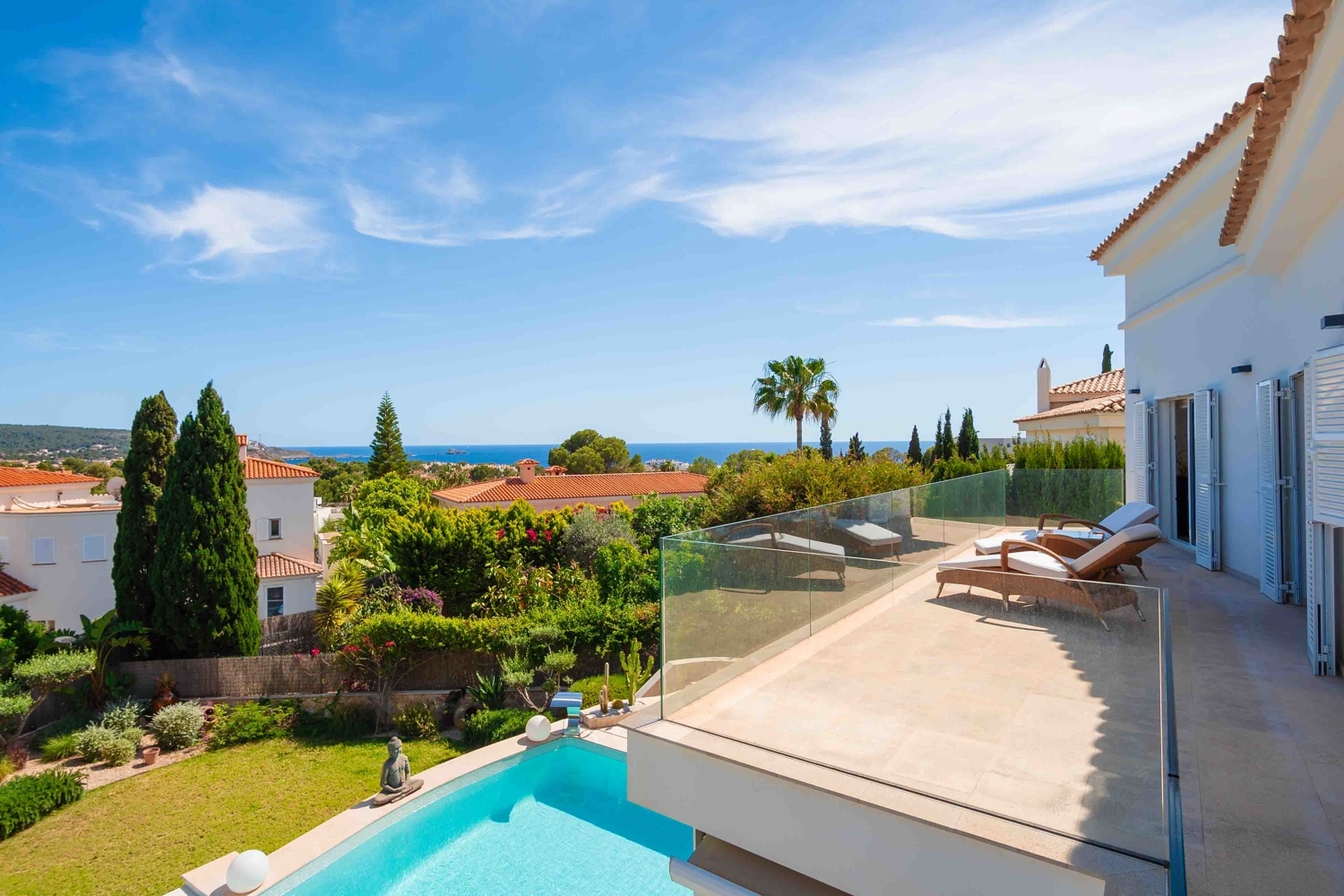 Schöne Villa mit Pool und Meerblick in Santa Ponça