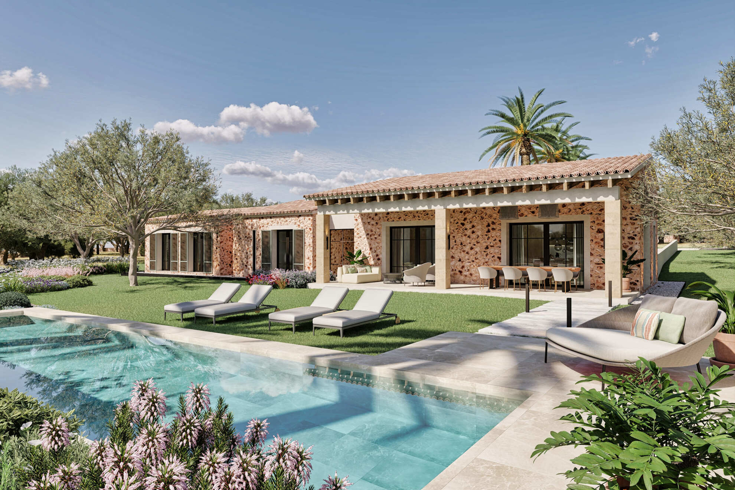 Newly built luxury finca with pool in Santa María