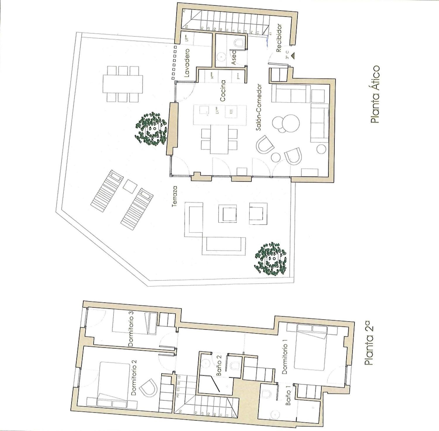 Duplex Penthouse mit Terrasse und Meerblick in Portixol