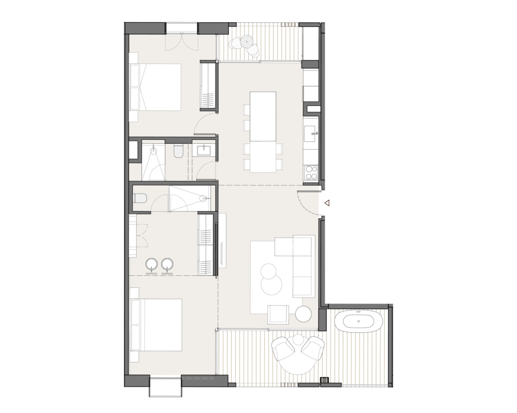 Wohnung mit Terrasse: Neubau in Santa Catalina